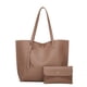 thumbnail image 1 of Bolso de hombro tipo tote de piel sintética para mujer, bolso de mano con borlas de gran capacidad., 1 of 6