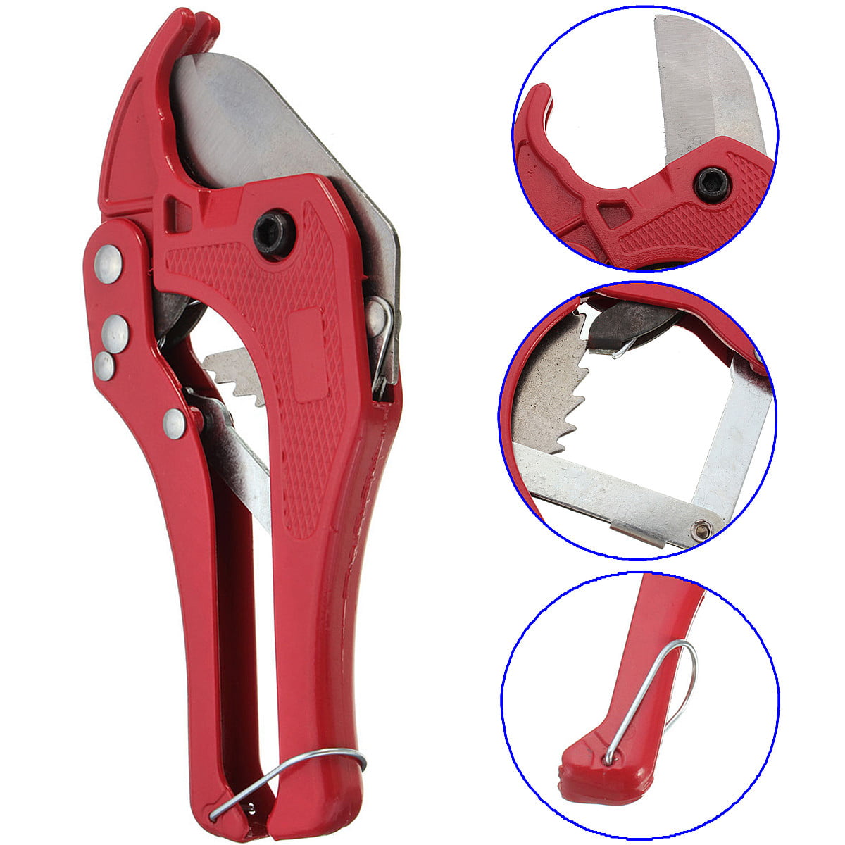 Ratcheting Plastic PVC Tube Cutter For Pipes Up To 42mm Plumbing Cutting Tool 