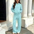 thumbnail image 6 of LvhaoGJOB Big Kids Boys Hoodie and Pants Outfit Set, Light Blue - fleece fabric, ready for print, 6 of 7