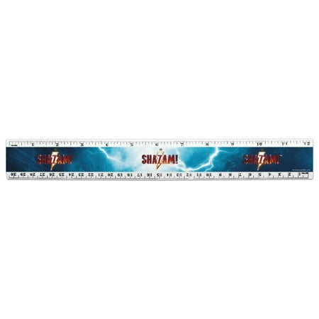 Shazam! Movie Logo 12 Inch Standard and Metric Plastic Ruler