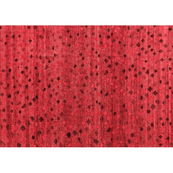 Ahgly Company Indoor Rectangle Abstract Red Modern Area Rugs, 3' x 5'