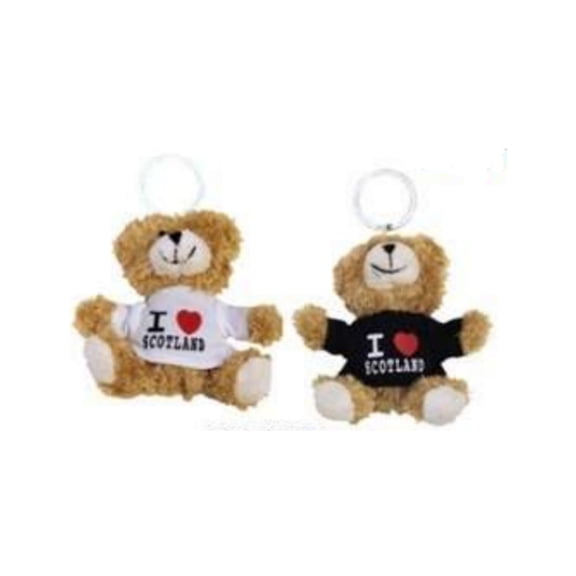 SOFT TOY KEYRING - I HEART SCOTLAND