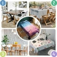 thumbnail image 5 of Colorful Burst Pattern Rectangle Tablecloth 60"x102",Waterproof Polyester Rectangle Table Cloth, Wipeable Spillproof Polyester Tablecloth for Dining, Camping, Indoor and Outdoor, 5 of 6