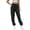 Black, variant on Sngxgn Women Clothing Ladies Multi Pocket Cargo Casual Pants Elastic Waist Corset Rope Pants Casual Pants for Women(AG,L)