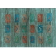 thumbnail image 1 of Ahgly Company Indoor Rectangle Abstract Light Blue Contemporary Area Rugs, 2' x 5', 1 of 4