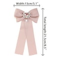 thumbnail image 2 of INSPIRE CHIC Women's Bow Brooch Bowknot Costume Elegant Bow Tie with Beads Pink One Size, 2 of 5