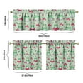 thumbnail image 6 of Kitchen Curtains 24 Inch Short - 3 Panel Set, Cute Cartoon Frog and Mushroom Print, Rod Pocket Window Curtain, 100% Polyester for Farmhouse, Forest Nature Decor, Easy Wash, 6 of 6