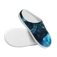 thumbnail image 3 of Wukai Celestial Ram Night Sky Print Women's Indoor Bedroom Slipper Slip On Shoes, Unisex House Shoes with Anti-Skid Sole for Men, Gift for Women Men-13, 3 of 7