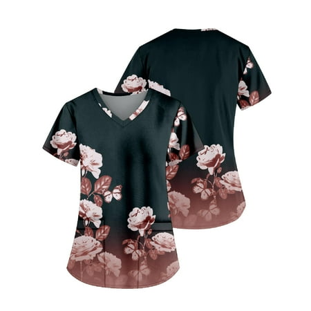 

EKOUSN Women s Scrub Tops Nursing Scrubs
