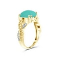 thumbnail image 4 of JewelersClub Chalcedony Ring Birthstone Jewelry – 2.75 Carat Chalcedony 14K Gold Plated Silver Ring Jewelry with White Diamond Accent – Gemstone Rings with Hypoallergenic 14K Gold Plated Silver Band, 4 of 4