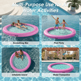 thumbnail image 5 of Mvpipi Water Hammock Inflatable Sunchill Ring with Mesh Design, Heavy Duty Inflatable Platform for Ocean, Lake & Swimming Pool, 10FT, 5 of 8