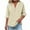 Beige Shirts for Women, variant on V Neck Cotton Linen Shirts for Women Comfy 3/4 Length Sleeve Buttons Tunic Shirt Loose Fit Holiday Casual Tops Summer Clothes Purple S