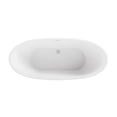 thumbnail image 6 of Elegant Kitchen and Bath 62 inch Soaking Bathtub in Glossy White with Brushed Nickel Trim, 6 of 8