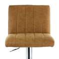 thumbnail image 6 of Elama Bar Stool with Adjustable Height & Swivel, Camel, Set of 2, 6 of 9
