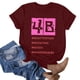 thumbnail image 1 of Puntoco Blusa de manga corta con estampado de moda para mujer, divertida camiseta de cuello redondo, 1 of 3
