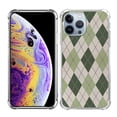thumbnail image 4 of Sage Green Argyle Case for iPhone 12 Pro Max,Aesthetic Art Design Pattern TPU Shock-proof Cover Case, 4 of 6