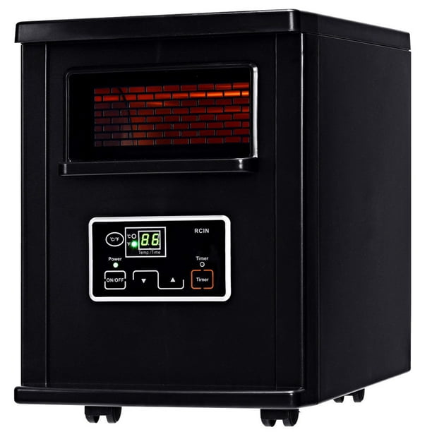 Goplus 1500W Radiateur Solaire à Quartz Portable Électrique Noir