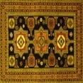 thumbnail image 1 of Ahgly Company Machine Washable Indoor Square Persian Yellow Traditional Area Rugs, 7' Square, 1 of 4
