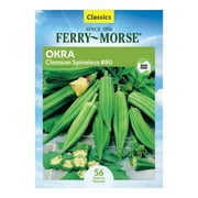 Ferry-Morse 2300MG Okra Clemson Spineless #80 Vegetable Plant Seeds Full Sun