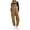Khaki, variant on Women's Brushed Bib Overalls Adjustable Suspenders Winter Ski Pants