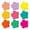 Star, variant on 108 Pcs Flower Cutouts Round Cutouts Assorted Color Paper Die Cut Butterfly Cutouts for Classroom Decoration