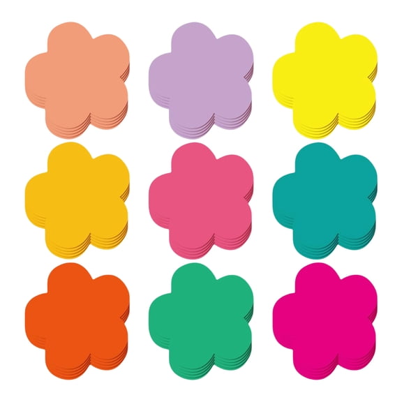 108 Pcs Flower Cutouts Round Cutouts Assorted Color Paper Die Cut Butterfly Cutouts for Classroom Decoration