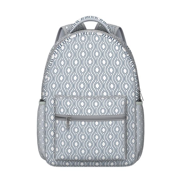 Geometric Shapes Textured Modern Backpack - Spacious College Bookbag with Organizer Pockets, Stylish Laptop Carryall for School & Work, Premium Gift