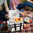 thumbnail image 5 of FORMRS Insulated Cooler Bag 24 Cans Capacity Soft Leakproof Lunch Box with Side Pockets, Adorable Bunnies, 5 of 7