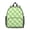 Green and White, variant on Purple and Black Checkered Pattern Backpack for School, Cute School Bag with Adjustable Shoulder Straps and Padded Back, 13.8"x11.4"x6"