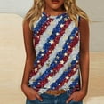 thumbnail image 2 of DeHolifer Tank Tops for Women Plus Size Independence Day Pritned Crewneck Sleeveless Summer Lightweight Loose Tank Tops Multicolor S, 2 of 5