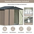 thumbnail image 4 of Sesslife Weather Resistant Durable Steel Metal Shed, White 64.56" x 35.43" x 71.65", 4 of 10