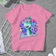 thumbnail image 4 of Camiseta de cuello redondo de neón Denver el último dinosaurio Jeremy dibujos animados tela camiseta básica ropa de niña nuevo diseño mullido oferta especial, 4 of 5