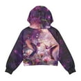 thumbnail image 5 of Xoenoiee Hummingbird Rose Flower Print Half Zip Hoodies for Girls Kids Loose Fit Lightweight Hiking Sportswear Oversized Sweatshirt Fashion Clothes Tops with Pocket, Size 7-8 Years, 5 of 7