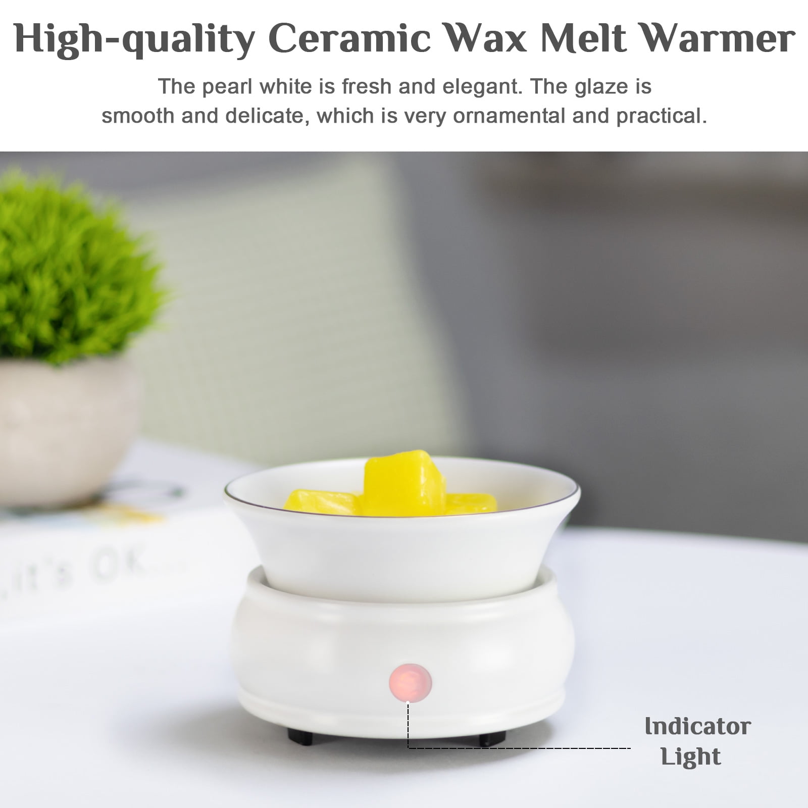 Bobolyn Ceramic Electric Oil Burner Wax Melt Warmer Melter - Halo House