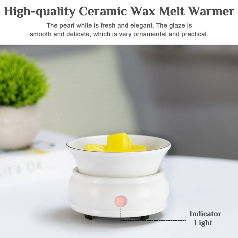 copinpin Ceramic Wax Melt Warmer, Fragrance Wax Warmer 3-in-1 Electric  Candle Wax Melter and Wax Cubes for Home Office Bedroom Aromatherapy Gifts