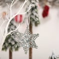 thumbnail image 4 of Christmas Hanging Decor Christmas Metal Snowflake Pendant Christmas Tree Decoration Rhinestone Snowflake Christmas Ornaments Transparent Bright Silve Christmas Ornament Set, 4 of 6
