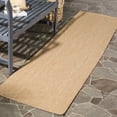thumbnail image 3 of SAFAVIEH Courtyard Morven Chevron Stripes Indoor/Outdoor Runner, 2'3" x 12', Natural/Cream, 3 of 14