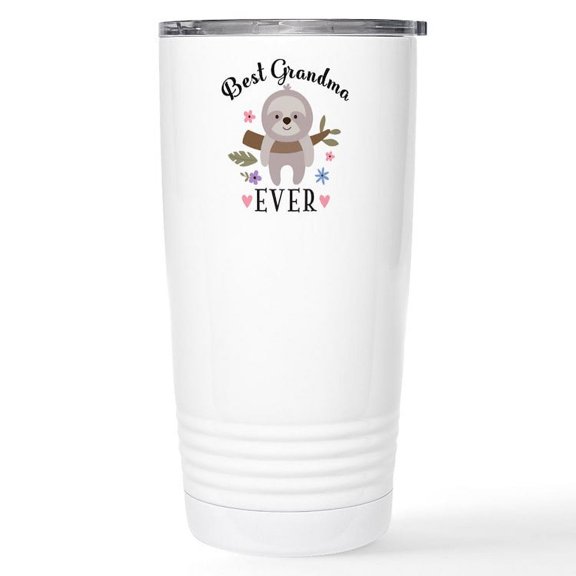 CafePress - Best Grandma Ever Sloth Mugs - Insulated Stainless Steel Travel Tumbler 20 oz.