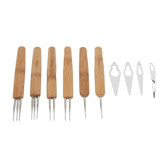 Dreadlocks Outils à Aiguilles, Dreadlocks Crochet Différentes Tailles pour le Coiffage Argent