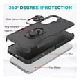 thumbnail image 4 of Rosebono Compatible With Samsung Galaxy A57 Case, Hybrid Case With Adjustable Integrated Ring Kickstand (Black), 4 of 5