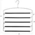 thumbnail image 2 of EcoNesxp Unique Design Trousers Rack 5 Layer Metal Magic Hanger Non-slip Foam Pad Rocker Arm Space Saving Hanger Wardrobe Storage Organizer for Pants Jeans Trousers Skirts 5 Layer Metal Magic Hanger, 2 of 5