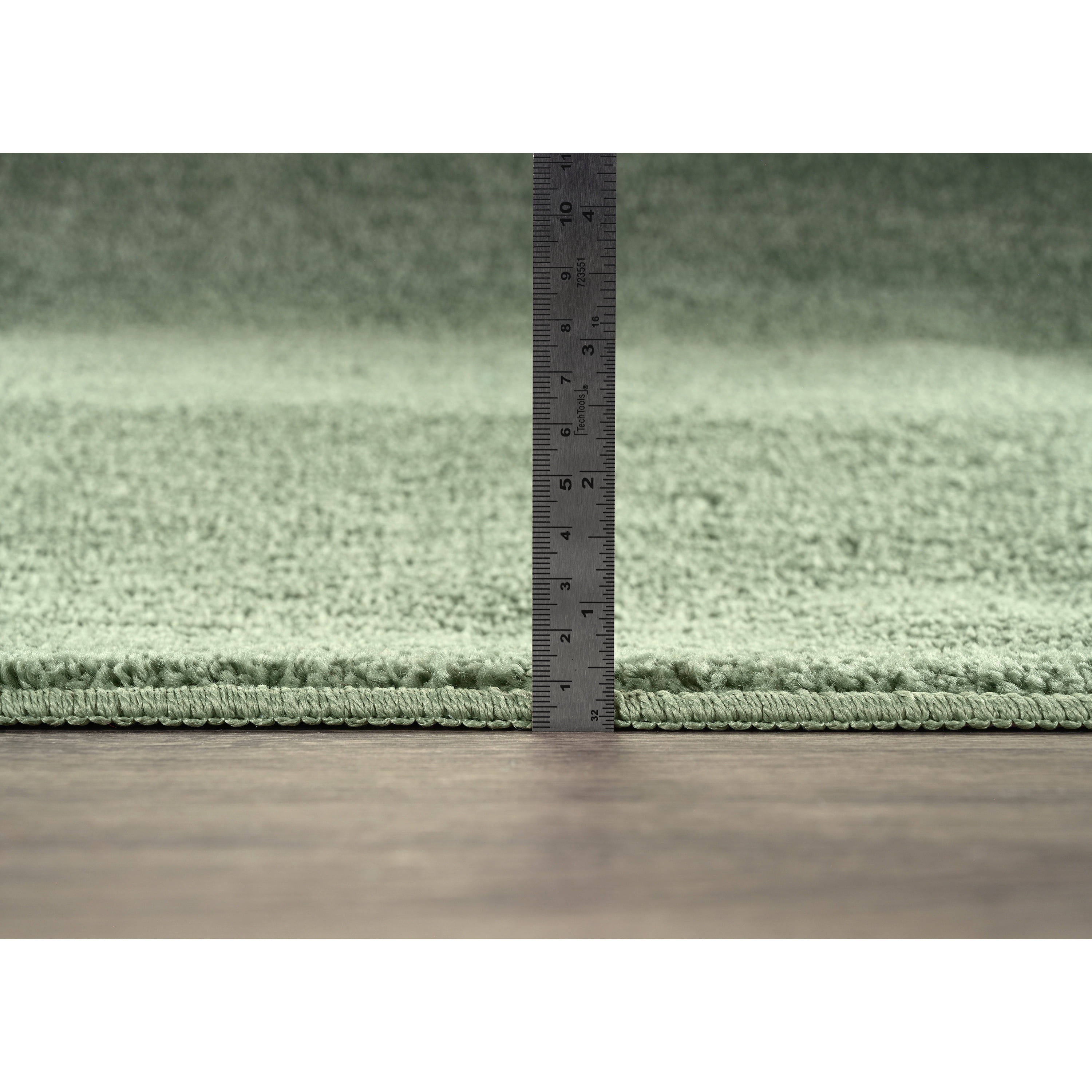 Garland Rug Palmer Plush Washable Deep Fern Indoor Runner Rug, 2' x 6'