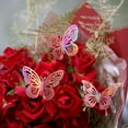 thumbnail image 5 of Butterfly Wall Decor, 48Pcs 2 Styles 3 Sizes Butterflies for Birthday Cake Cupcake Toppers, 3D Paper Iridescent Sticker Graduation Grad Cap Decorations Baby Shower Girl Room Nursery Decals, 5 of 7