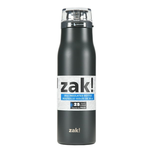 Zak Designs Kiona Double Wall Vacuum Insulated Stainless Steel Water Bottle Push Button Action