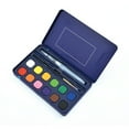thumbnail image 1 of Yeacher 12 Vibrant Colors Solid Watercolor Paints Set Water Color Pigment with Water Brush Paintbrush Pencil Art Supplies for Artists Beginners Students Adults Drawing Painting Coloring, 1 of 8