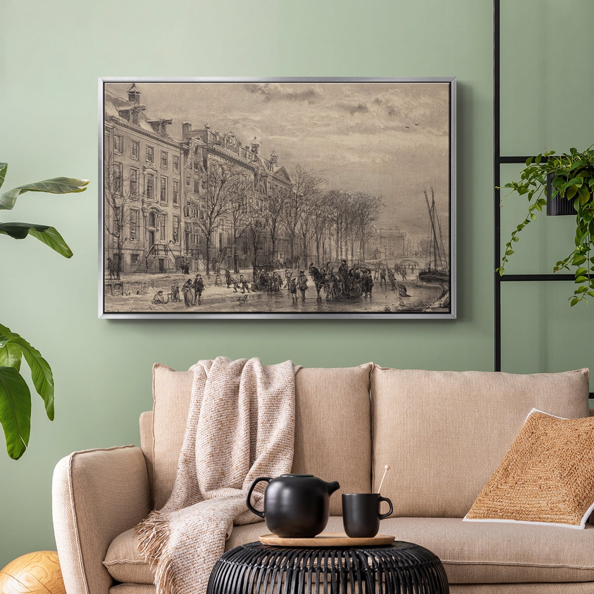 Vintage Landscape-CCXXXIII By Wexford Home Framed in Silver Wood Gallery Wrapped Canvas 17 in. x 25 in.