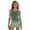 Dark Green, variant on UngA Girls Swimsuit Two Piece Girls Tankini Swimsuit with Tropical Printed Shorts Adjustable Bathing Suit for Girls Swimwear (Black,11-12 Years)