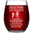thumbnail image 1 of Copa de vino BETHEGIFT Mom Gift 414 ml Durable Crystal, 1 of 9