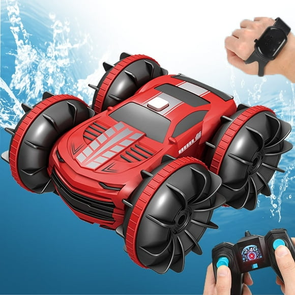 MesaSe 2022 NEW Amphibious Remote Control Car 2.4 GHz Dual RC Stunt Car Toys 4WD Off-Road Trucks Birthday Gift for 3-12 Kids Boys Girls Beach and Water Toys for Children Toys for 3+ Ye