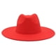 thumbnail image 5 of Sombrero de fieltro de cachemira de color liso con ala grande para otoño e invierno, sombrero de jazz, sombrero francés, 5 of 6